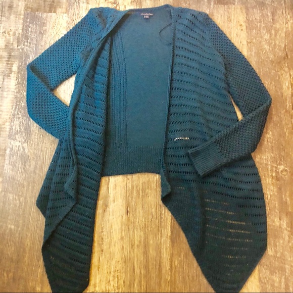 American Eagle beautiful teal cozy cardigan medium - Picture 3 of 8